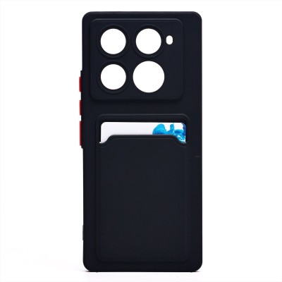 Чехол-накладка для Infinix Note 40 Pro 4G (черный) - SC337 с картхолдером Чехол-накладка для Infinix Note 40 Pro 4G (черный) - SC337 с картхолдером