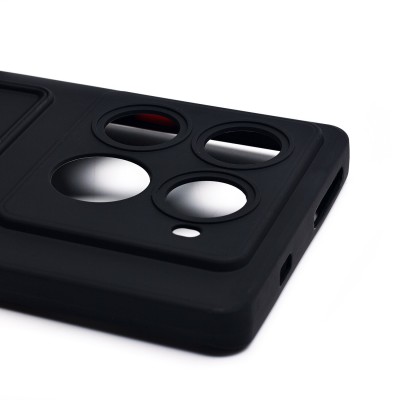 Чехол-накладка для Infinix Note 40 Pro 4G (черный) - SC337 с картхолдером