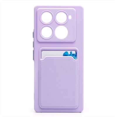 Чехол-накладка для Infinix Note 40 Pro 4G (светло-фиолетовый) - SC337 с картхолдером Чехол-накладка для Infinix Note 40 Pro 4G (светло-фиолетовый) - SC337 с картхолдером
