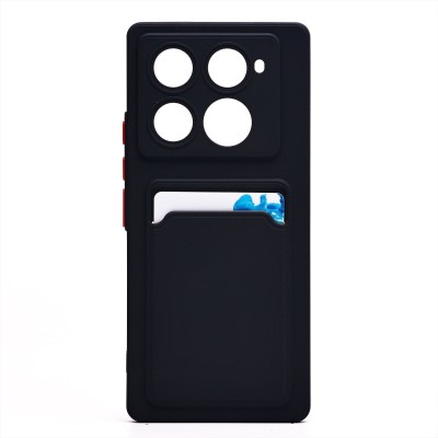 Чехол-накладка для Infinix Note 40 Pro+ 5G (черный) - SC337 с картхолдером Чехол-накладка для Infinix Note 40 Pro+ 5G (черный) - SC337 с картхолдером