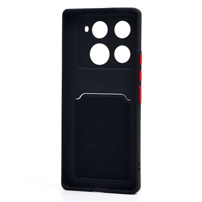 Чехол-накладка для Infinix Note 40 Pro+ 5G (черный) - SC337 с картхолдером