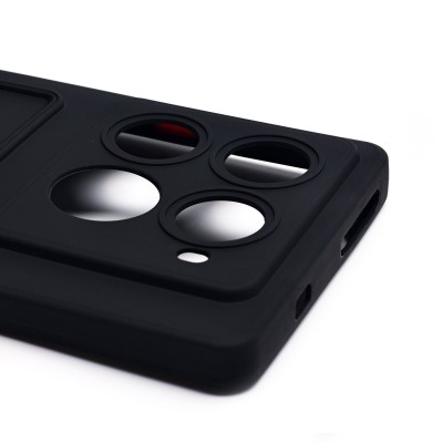 Чехол-накладка для Infinix Note 40 Pro+ 5G (черный) - SC337 с картхолдером