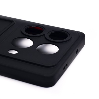 Чехол-накладка для Infinix Note 40 (черный) - SC337 с картхолдером