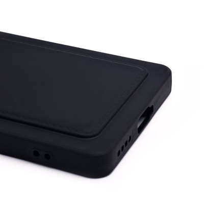 Чехол-накладка для Infinix Note 40 (черный) - SC337 с картхолдером