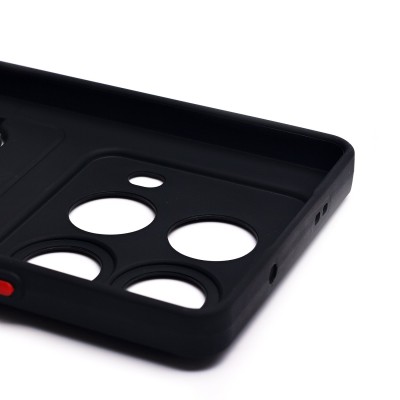 Чехол-накладка для Infinix Note 40 (черный) - SC337 с картхолдером