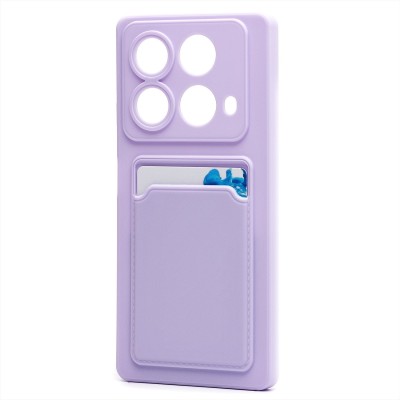 Чехол-накладка для Infinix Note 40 (светло-фиолетовый) - SC337 с картхолдером Чехол-накладка для Infinix Note 40 (светло-фиолетовый) - SC337 с картхолдером