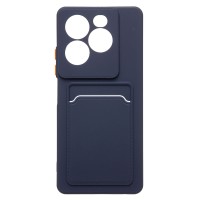 Чехол-накладка для Infinix Note 40X 5G (темно-синий) - SC337 с картхолдером Чехол-накладка для Infinix Note 40X 5G (темно-синий) - SC337 с картхолдером