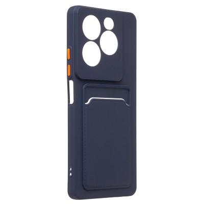 Чехол-накладка для Infinix Note 40X 5G (темно-синий) - SC337 с картхолдером Чехол-накладка для Infinix Note 40X 5G (темно-синий) - SC337 с картхолдером