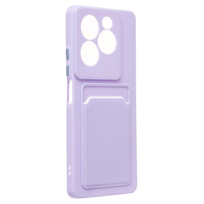 Чехол-накладка для Infinix Note 40X 5G (светло-фиолетовый) - SC337 с картхолдером Чехол-накладка для Infinix Note 40X 5G (светло-фиолетовый) - SC337 с картхолдером