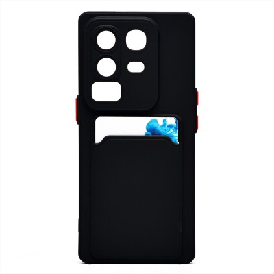 Чехол-накладка для Infinix Note 50 Pro+ (черный) - SC337 с картхолдером Чехол-накладка для Infinix Note 50 Pro+ (черный) - SC337 с картхолдером