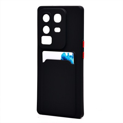 Чехол-накладка для Infinix Note 50 Pro+ (черный) - SC337 с картхолдером Чехол-накладка для Infinix Note 50 Pro+ (черный) - SC337 с картхолдером