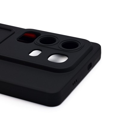 Чехол-накладка для Infinix Note 50 Pro+ (черный) - SC337 с картхолдером Чехол-накладка для Infinix Note 50 Pro+ (черный) - SC337 с картхолдером