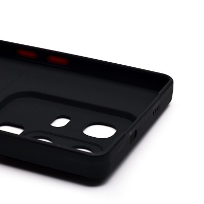 Чехол-накладка для Infinix Note 50 Pro+ (черный) - SC337 с картхолдером Чехол-накладка для Infinix Note 50 Pro+ (черный) - SC337 с картхолдером