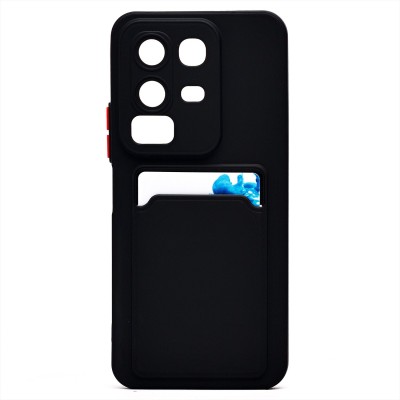 Чехол-накладка для Infinix Note 50x 5G+ Global (черный) - SC337 с картхолдером Чехол-накладка для Infinix Note 50x 5G+ Global (черный) - SC337 с картхолдером