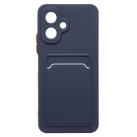Чехол-накладка для Infinix Smart 10 (темно-синий) - SC337 с картхолдером