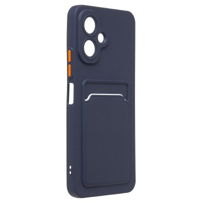 Чехол-накладка для Infinix Smart 10 (темно-синий) - SC337 с картхолдером