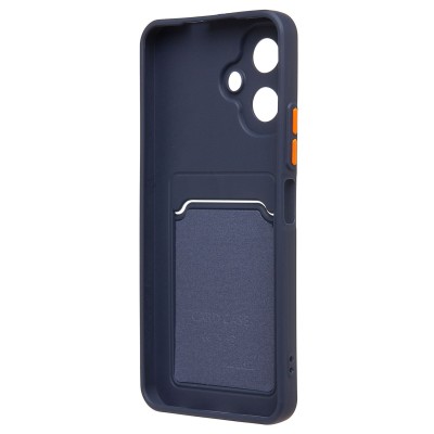 Чехол-накладка для Infinix Smart 10 (темно-синий) - SC337 с картхолдером