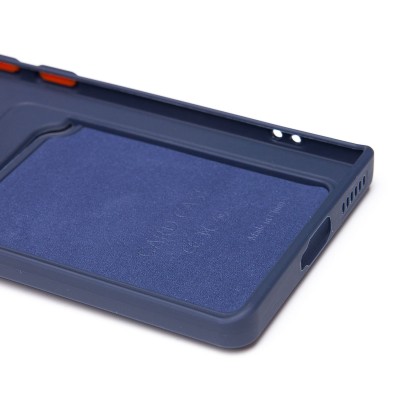 Чехол-накладка для Infinix Zero 40 4G (темно-синий) - SC337 с картхолдером