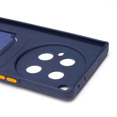 Чехол-накладка для Infinix Zero 40 4G (темно-синий) - SC337 с картхолдером