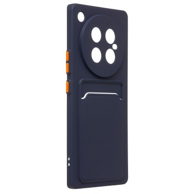 Чехол-накладка для Infinix Zero 40 5G (темно-синий) - SC337 с картхолдером