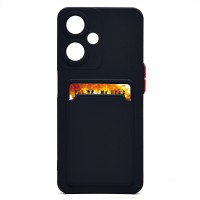 Чехол-накладка для OPPO A59 5G (черный) - SC337 с картхолдером