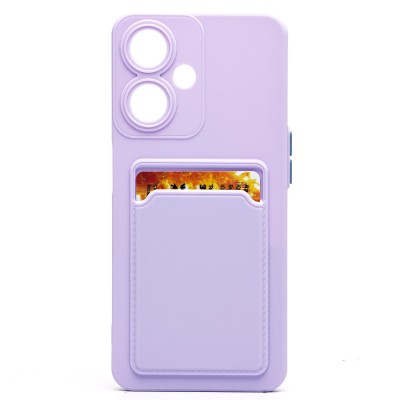 Чехол-накладка для OPPO A59 5G (светло-фиолетовый) - SC337 с картхолдером