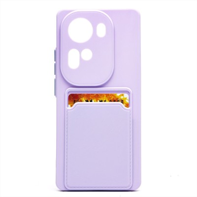 Чехол-накладка для OPPO Reno 11 (светло-фиолетовый) - SC337 с картхолдером Чехол-накладка для OPPO Reno 11 (светло-фиолетовый) - SC337 с картхолдером