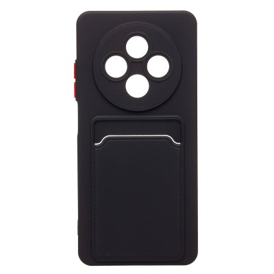 Чехол-накладка для OPPO Reno 12 F 4G (черный) - SC337 с картхолдером Чехол-накладка для OPPO Reno 12 F 4G (черный) - SC337 с картхолдером