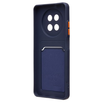 Чехол-накладка для Realme 12 5G (темно-синий) - SC337 с картхолдером
