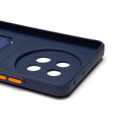 Чехол-накладка для Realme 12 5G (темно-синий) - SC337 с картхолдером