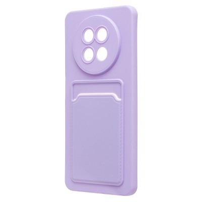 Чехол-накладка для Realme 12 5G (светло-фиолетовый) - SC337 с картхолдером