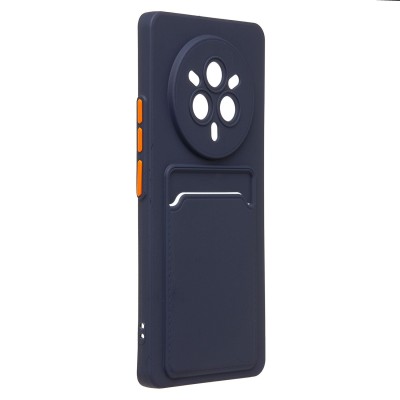 Чехол-накладка для Realme 14 Pro (темно-синий) - SC337 с картхолдером Чехол-накладка для Realme 14 Pro (темно-синий) - SC337 с картхолдером