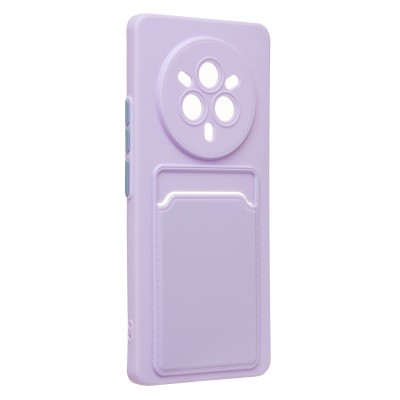 Чехол-накладка для Realme 14 Pro (светло-фиолетовый) - SC337 с картхолдером