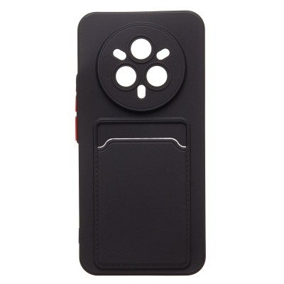 Чехол-накладка для Realme 14 Pro+ (черный) - SC337 с картхолдером