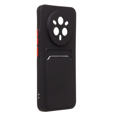 Чехол-накладка для Realme 14 Pro+ (черный) - SC337 с картхолдером