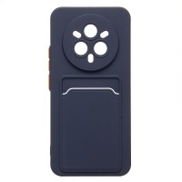 Чехол-накладка для Realme 14 Pro+ (темно-синий) - SC337 с картхолдером