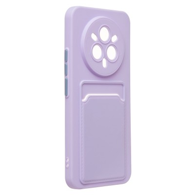 Чехол-накладка для Realme 14 Pro+ (светло-фиолетовый) - SC337 с картхолдером