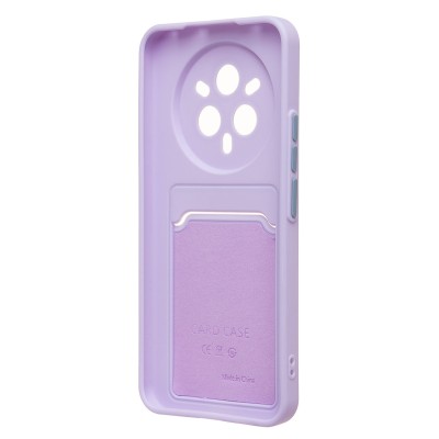 Чехол-накладка для Realme 14 Pro+ (светло-фиолетовый) - SC337 с картхолдером