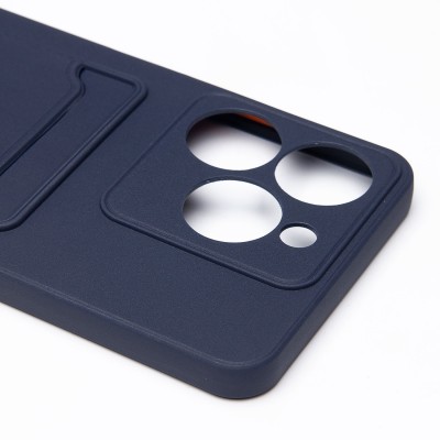 Чехол-накладка для Realme C61 4G Global (темно-синий) - SC337 с картхолдером