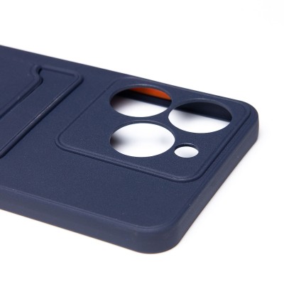 Чехол-накладка для Realme C63 4G (темно-синий) - SC337 с картхолдером