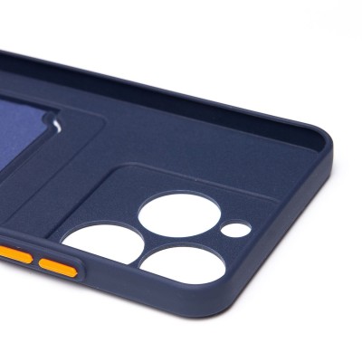 Чехол-накладка для Realme C63 4G (темно-синий) - SC337 с картхолдером