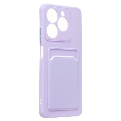 Чехол-накладка для Realme C63 4G (светло-фиолетовый) - SC337 с картхолдером