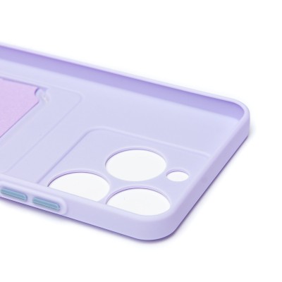 Чехол-накладка для Realme C63 4G (светло-фиолетовый) - SC337 с картхолдером