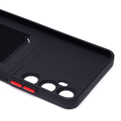 Чехол-накладка для Realme C65 (черный) - SC337 с картхолдером