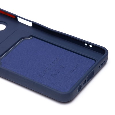 Чехол-накладка для Realme C65 (темно-синий) - SC337 с картхолдером