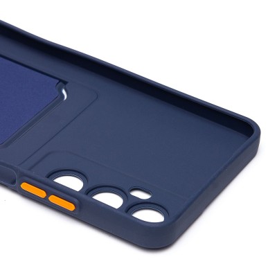 Чехол-накладка для Realme C65 (темно-синий) - SC337 с картхолдером