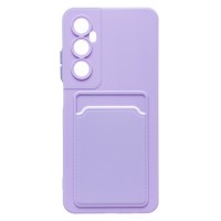 Чехол-накладка для Realme C65 (светло-фиолетовый) - SC337 с картхолдером