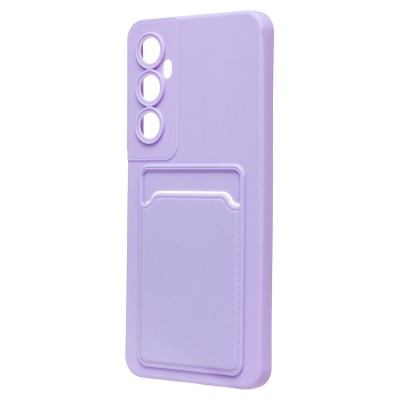 Чехол-накладка для Realme C65 (светло-фиолетовый) - SC337 с картхолдером