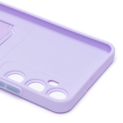 Чехол-накладка для Realme C65 (светло-фиолетовый) - SC337 с картхолдером