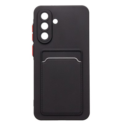 Чехол-накладка для Samsung Galaxy A36 5G (черный) - SC337 с картхолдером
